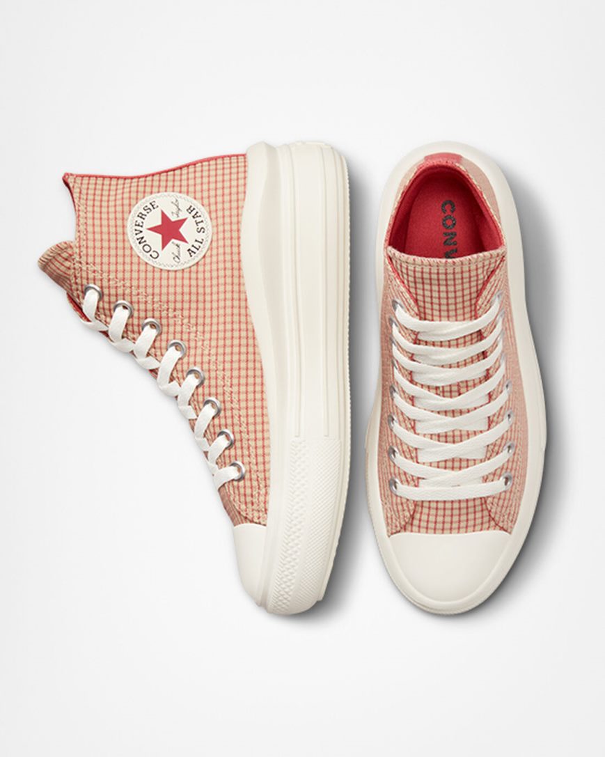 Pantofi Platforma Dama Converse Chuck Taylor All Star Move Checkered Inalti Cais | RO X0LAQ176